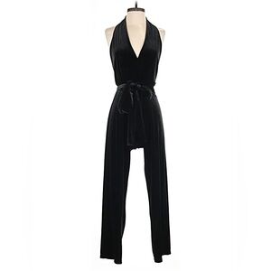 Black Velvet Halter Jumpsuit